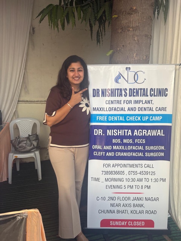 Dr. Nishita at clinic event